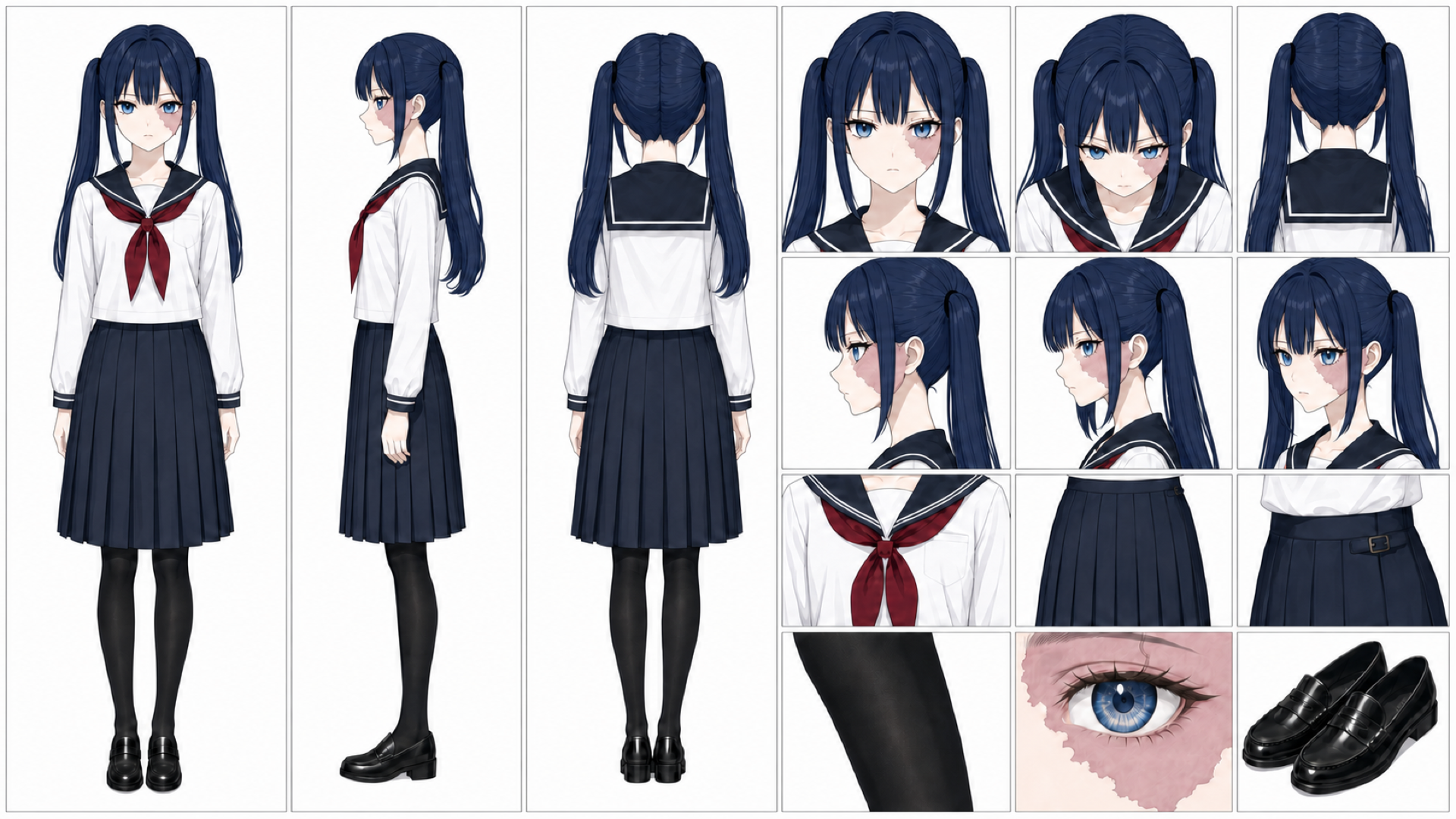 九条凛花のSC01通常制服キャラクターシート